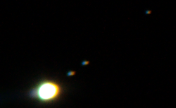  Jupiter with 4 satellites (one is just to the left). 